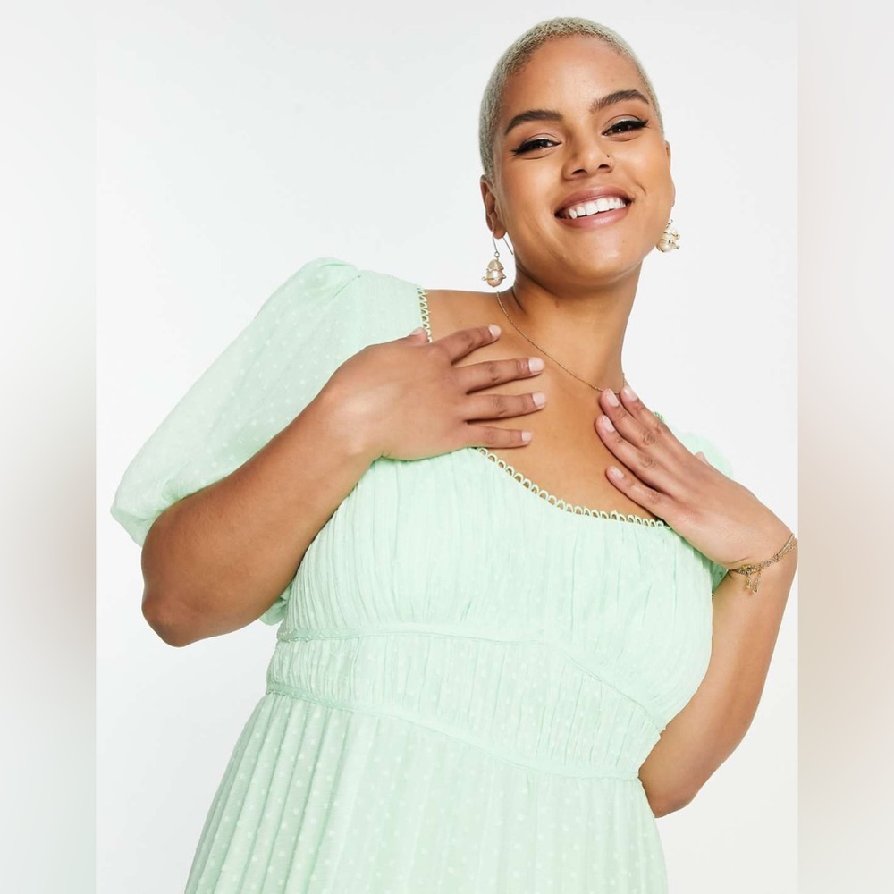 ASOS PLEATED MAXI DRESS     LIKE NEW - Picture 5 of 12